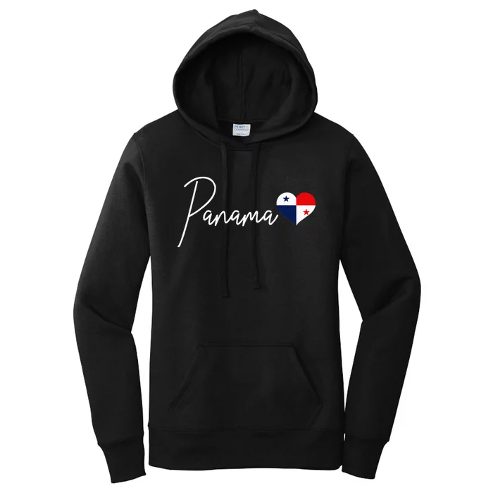 Panama Heart Pride Panamanian Flag Women's Pullover Hoodie