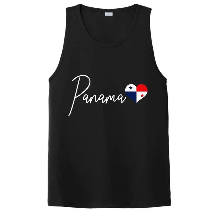 Panama Heart Pride Panamanian Flag Performance Tank