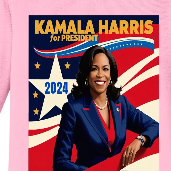 President Harris Baby Long Sleeve Bodysuit