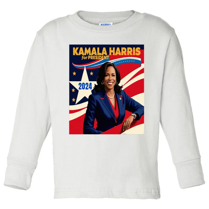 President Harris Toddler Long Sleeve Shirt