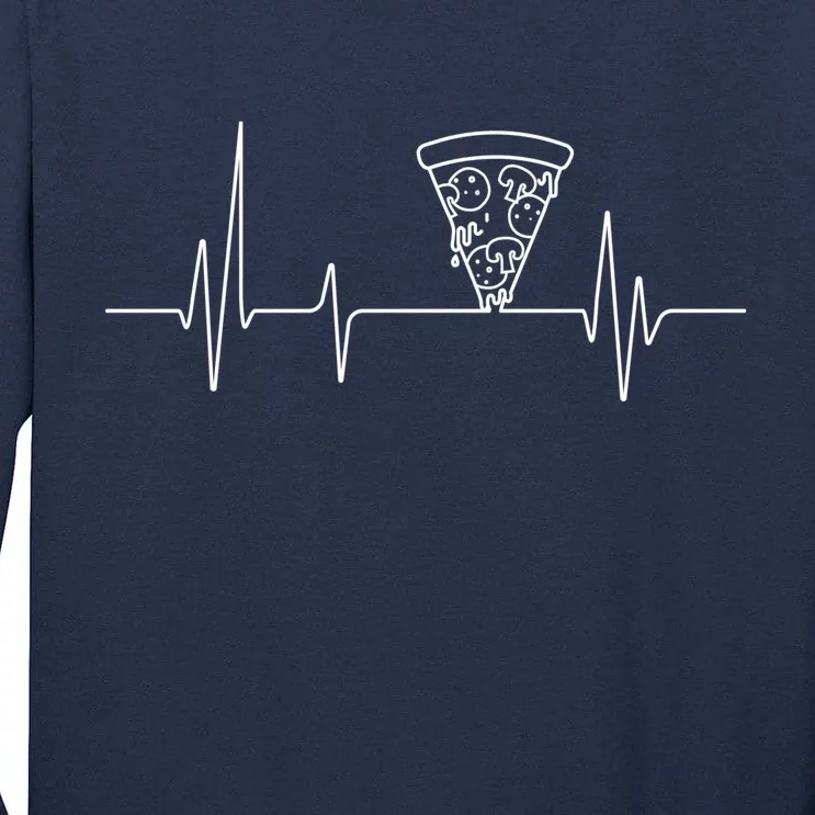 Pizza Heartbeat Tall Long Sleeve T-Shirt