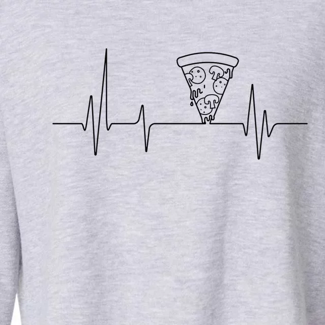 Pizza Heartbeat Cropped Pullover Crew