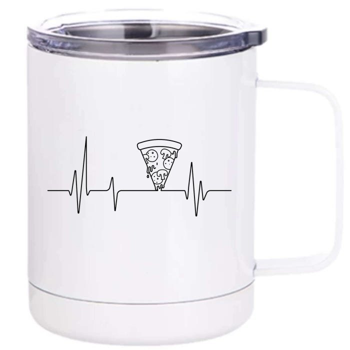 Pizza Heartbeat Front & Back 12oz Stainless Steel Tumbler Cup