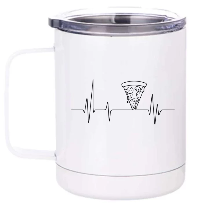 Pizza Heartbeat Front & Back 12oz Stainless Steel Tumbler Cup