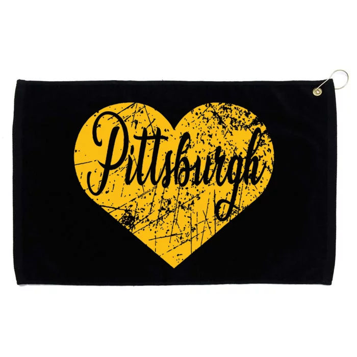 Pittsburgh Heart Grommeted Golf Towel