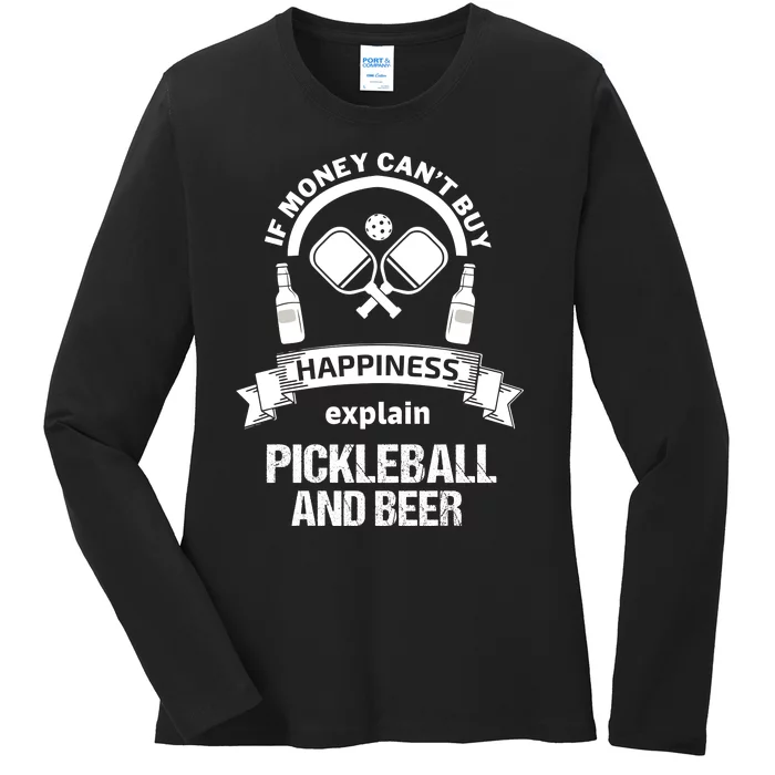 Pickleball Happiness Ladies Long Sleeve Shirt