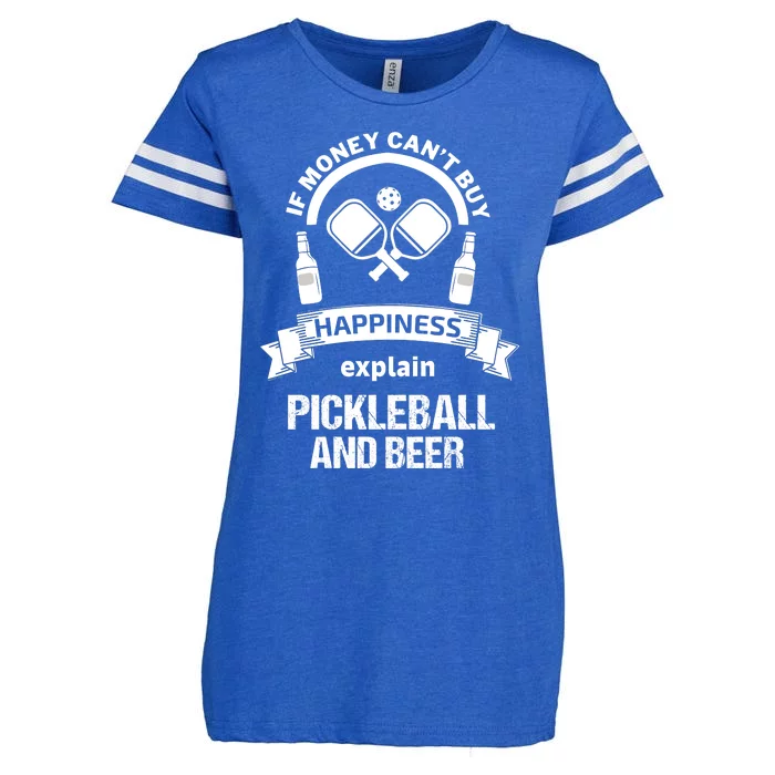 Pickleball Happiness Enza Ladies Jersey Football T-Shirt