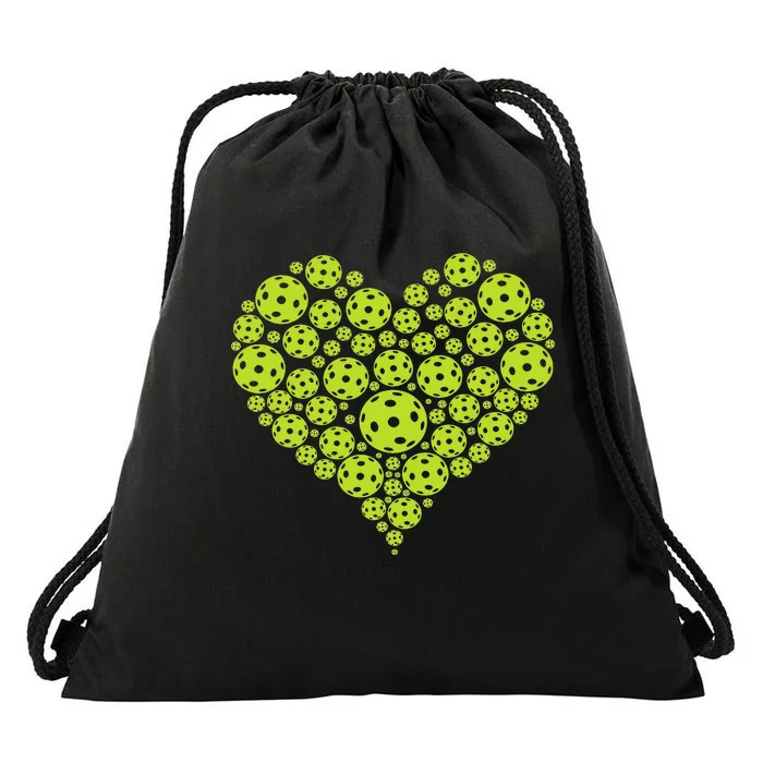 Pickleball Heart Professional Pickleball Game Drawstring Bag