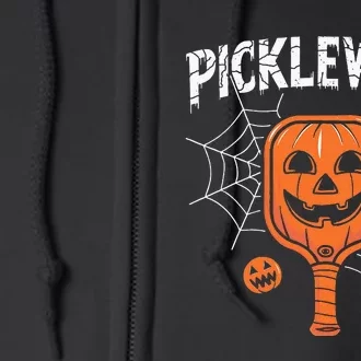 Pickleween Halloween Pickleball Players Full Zip Hoodie