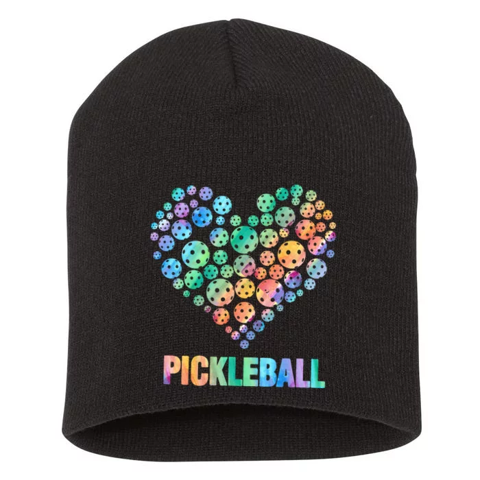 Pickleball Heartpickleball Short Acrylic Beanie