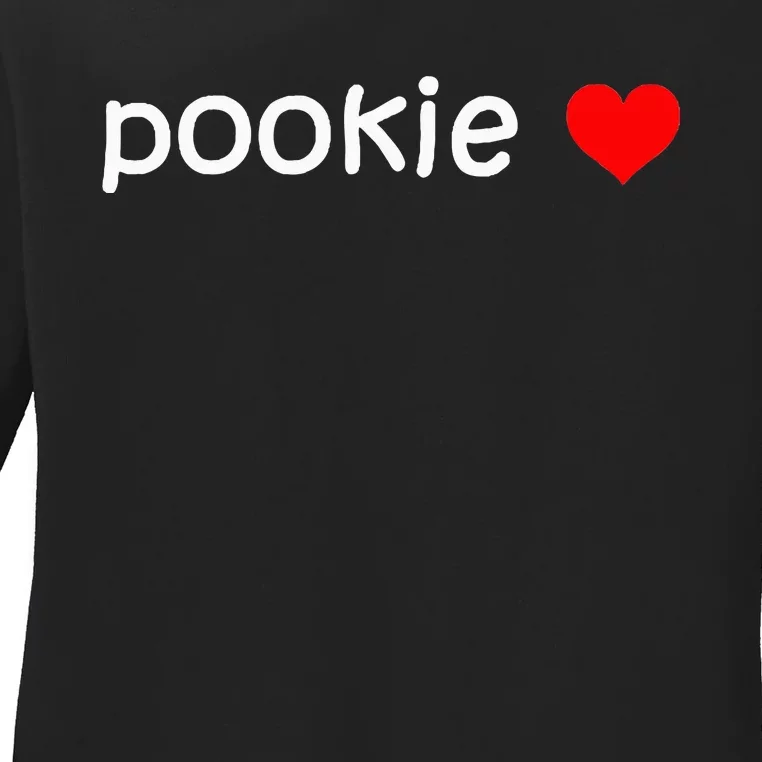 Pookie Heart Ladies Long Sleeve Shirt