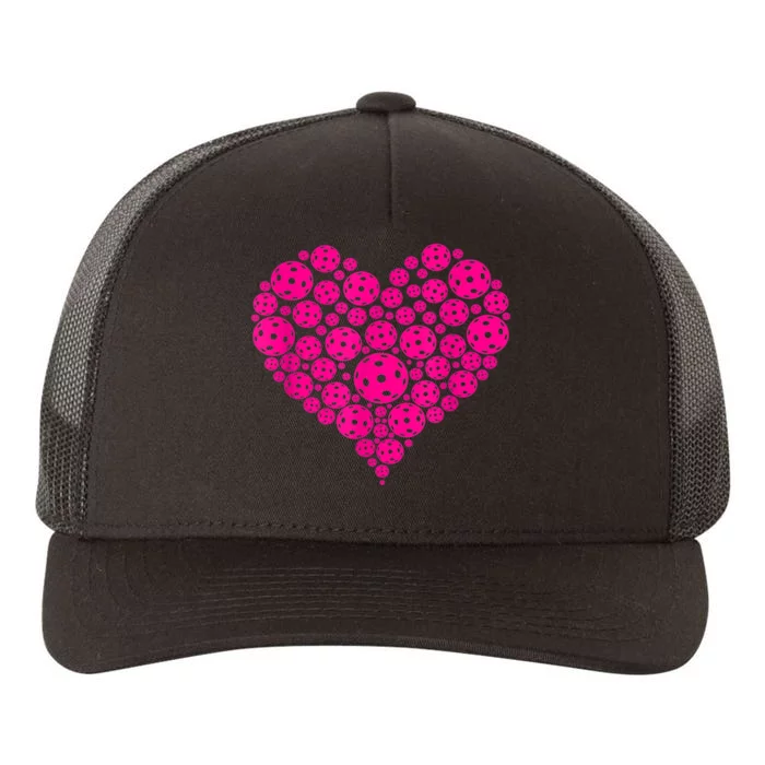 Pickleball Heart Pickleball Game Marker Players Yupoong Adult 5-Panel Trucker Hat