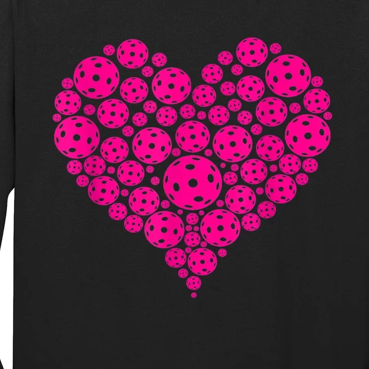 Pickleball Heart Pickleball Game Marker Players Long Sleeve Shirt