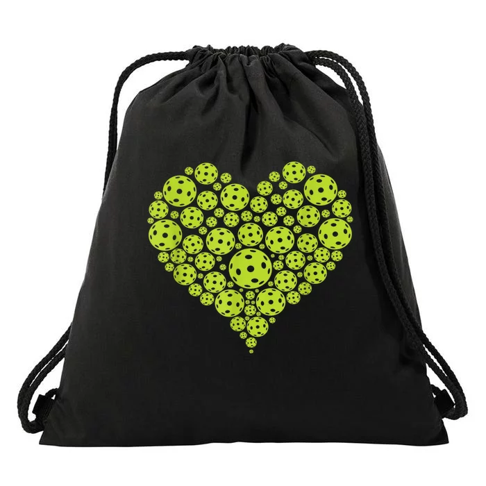 Pickleball Heart Professional Pickleball Game Players Drawstring Bag