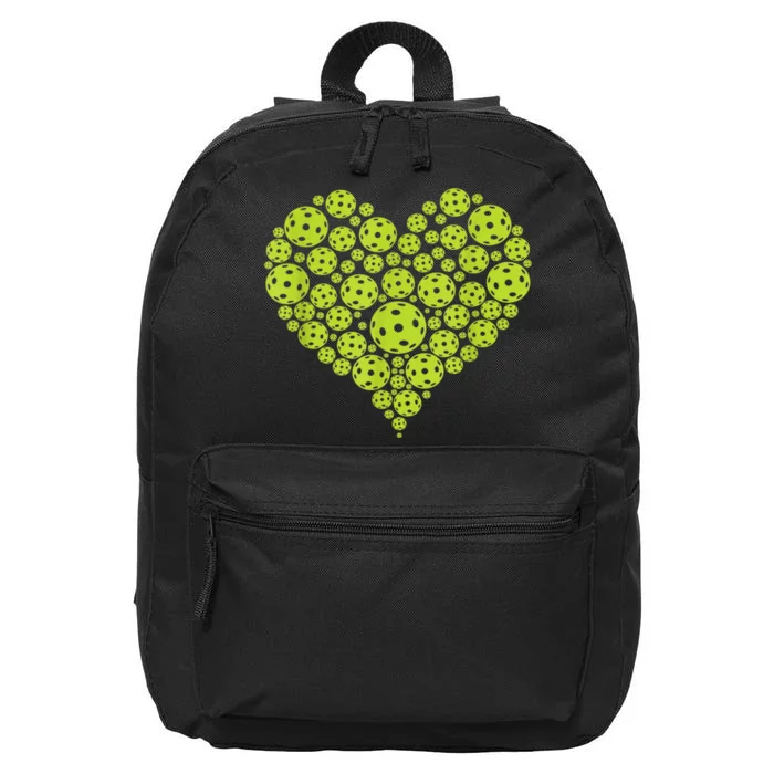 Pickleball Heart Professional Pickleball Game Players 16 in Basic Backpack