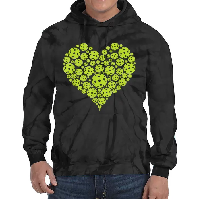 Pickleball Heart Professional Pickleball Game Players Tie Dye Hoodie