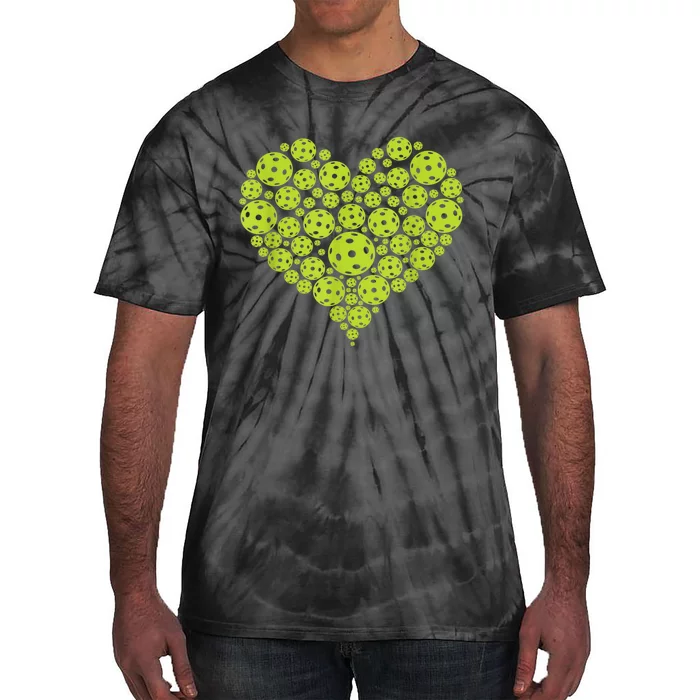 Pickleball Heart Professional Pickleball Game Players Tie-Dye T-Shirt