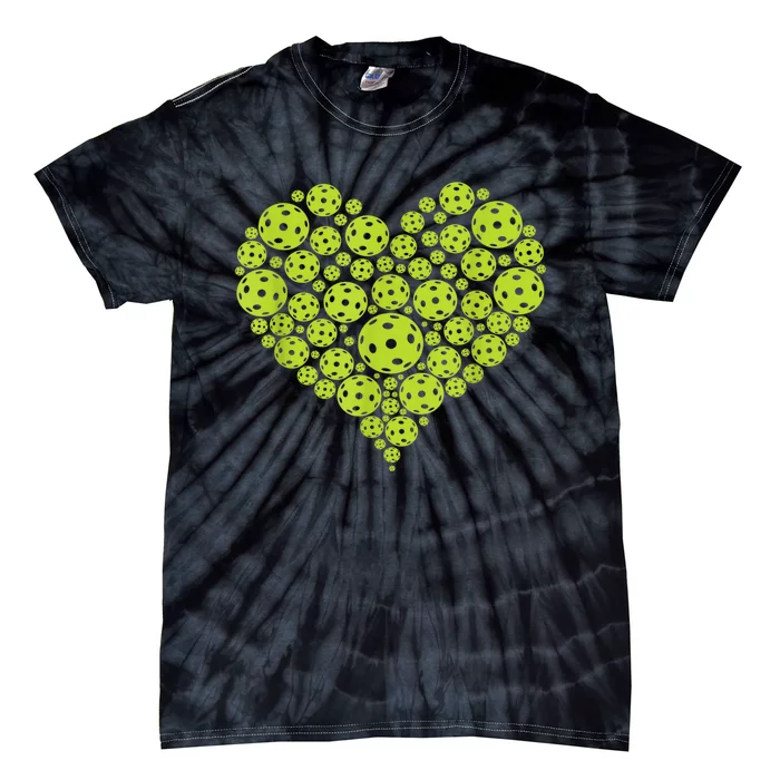 Pickleball Heart Professional Pickleball Game Players Tie-Dye T-Shirt