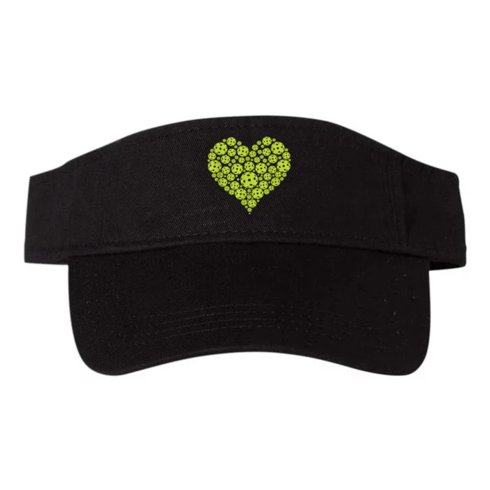 Pickleball Heart Professional Pickleball Game Players Valucap Bio-Washed Visor