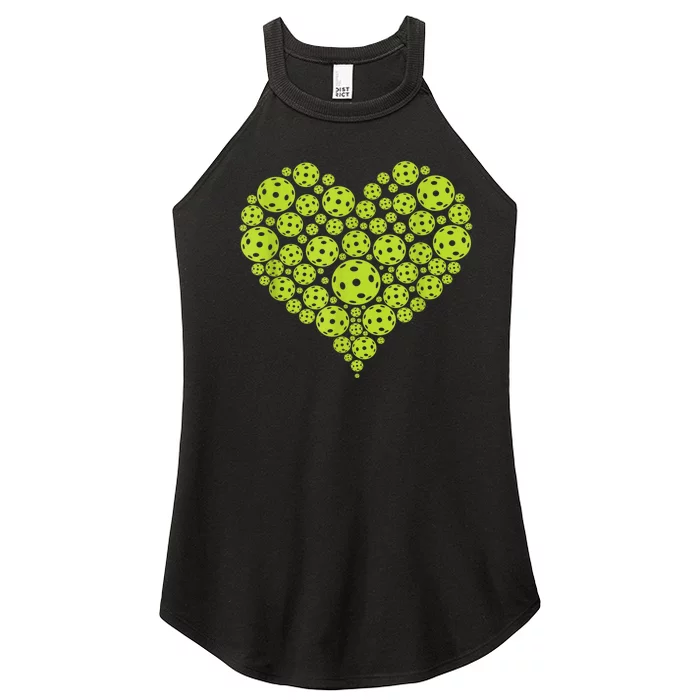 Pickleball Heart Professional Pickleball Game Players Women’s Perfect Tri Rocker Tank