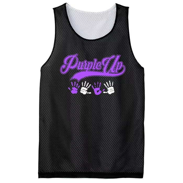 Purple Hands Purple Up Month Of Military Child Army Child Mesh Reversible Basketball Jersey Tank