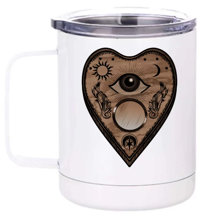 Planchette Halloween Paranormal Spirit Board Gothic Horror Gift Front & Back 12oz Stainless Steel Tumbler Cup