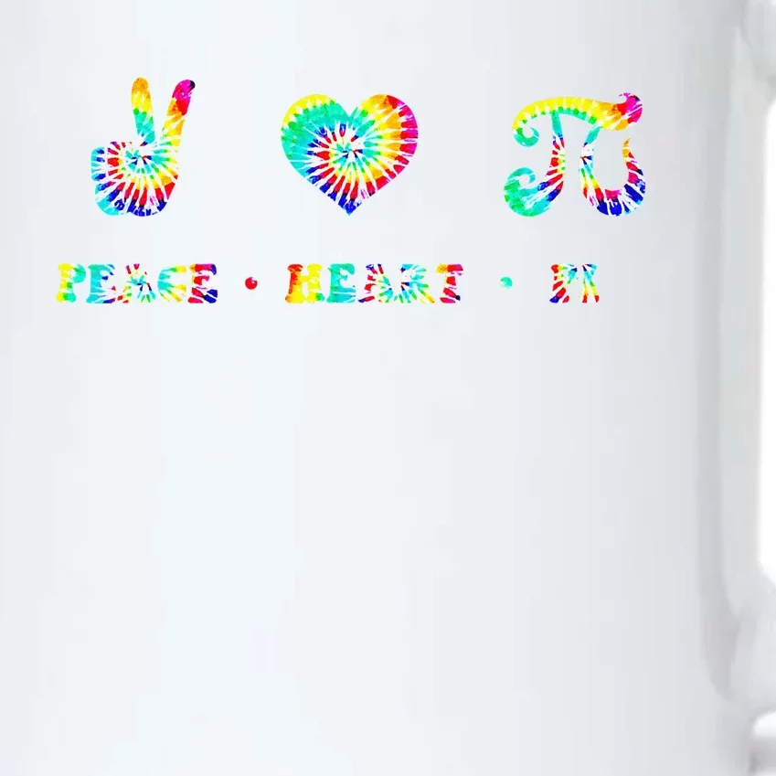 Peace Heart Pi Math Teacher Pi Day Tie Dye Mathematics Black Color Changing Mug