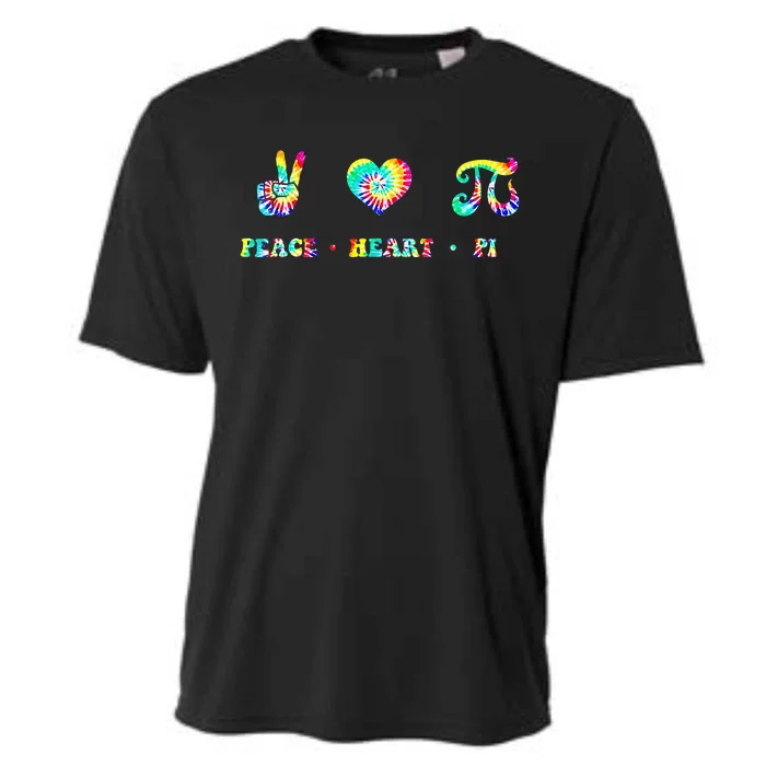 Peace Heart Pi Math Teacher Pi Day Tie Dye Mathematics Cooling Performance Crew T-Shirt