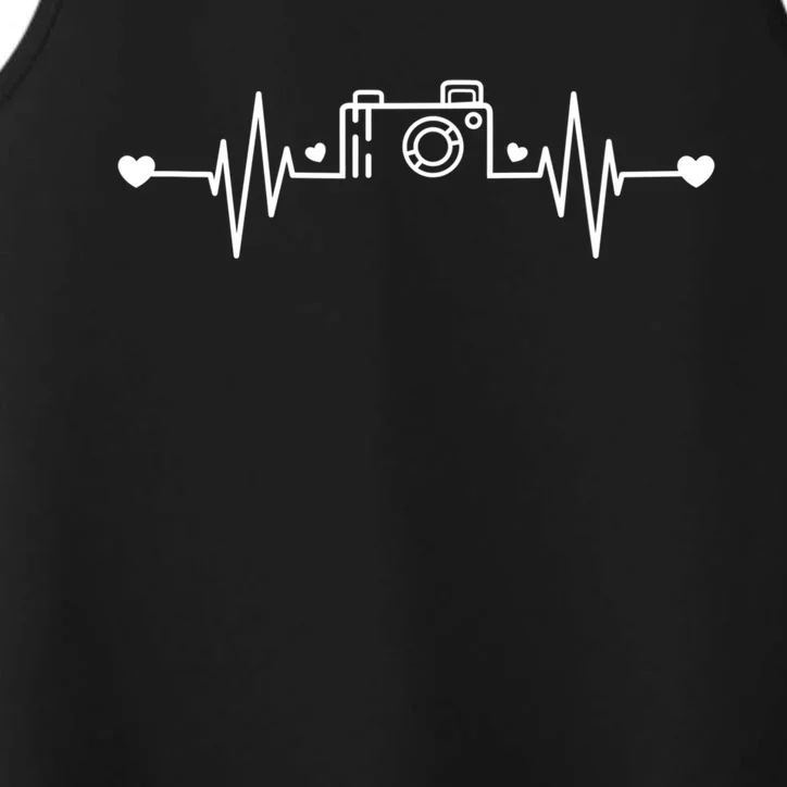 Photographer Heartbeat Photography Lovers Camera Novelty Gift Performance Tank