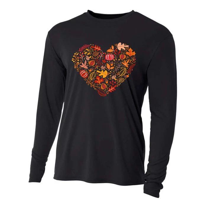 Pumpkin Heart Cooling Performance Long Sleeve Crew