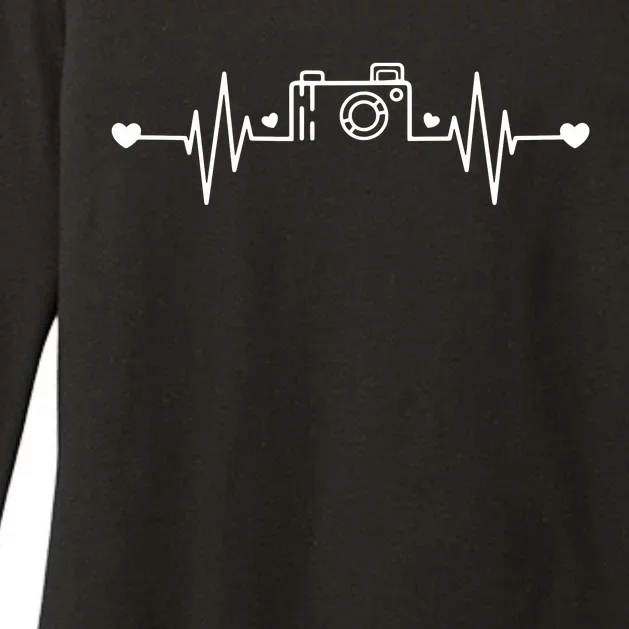 Photographer Heartbeat Photography Lovers Camera Novelty Womens CVC Long Sleeve Shirt