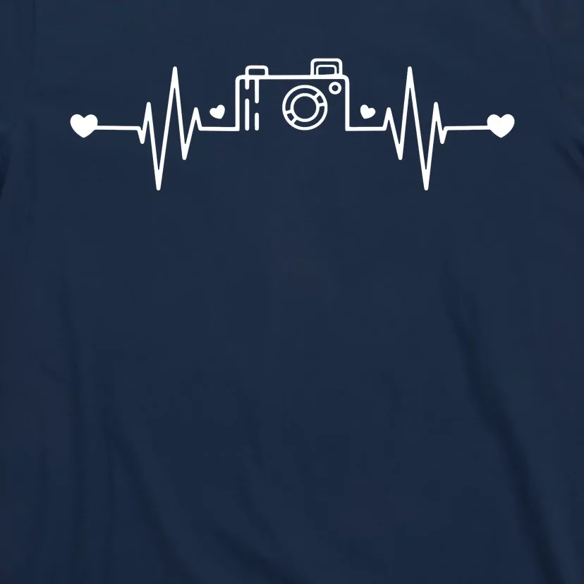 Photographer Heartbeat Photography Lovers Camera Novelty T-Shirt