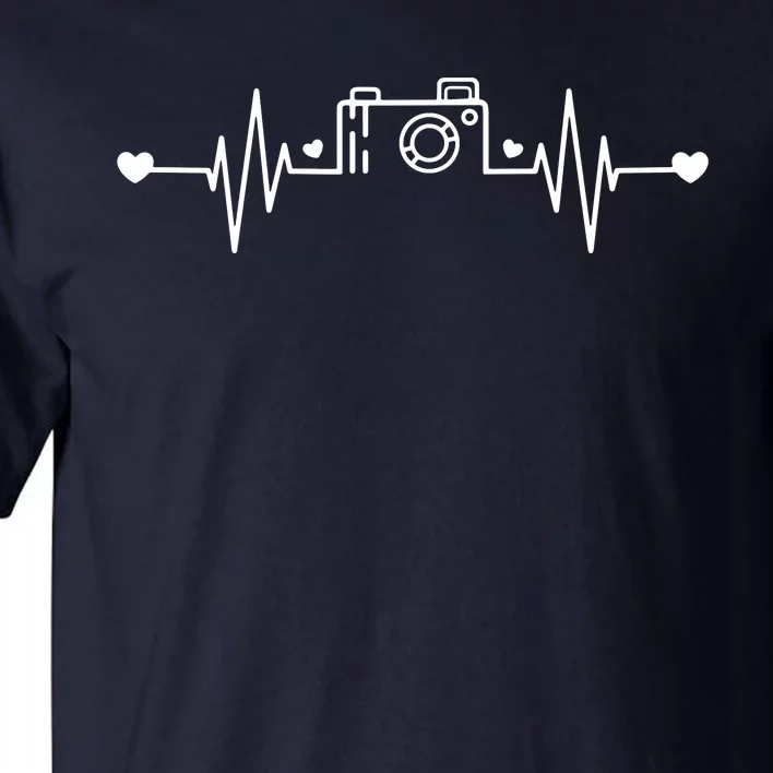 Photographer Heartbeat Photography Lovers Camera Novelty Tall T-Shirt