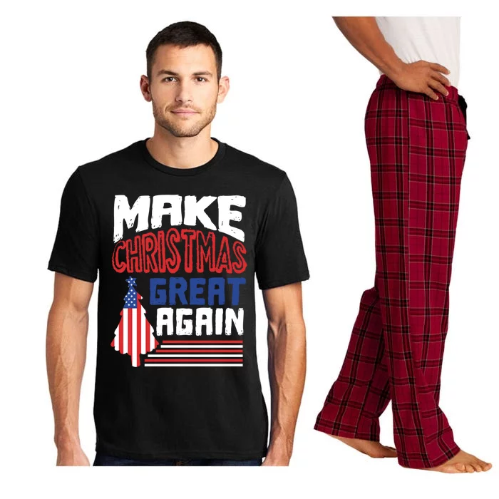 Patriotic Holiday Quote Make Christmas Great Again Great Gift Pajama Set