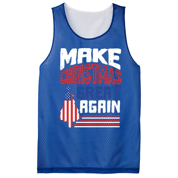 Patriotic Holiday Quote Make Christmas Great Again Great Gift Mesh Reversible Basketball Jersey Tank