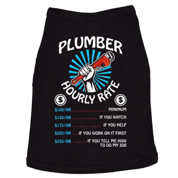 Plumbers Hourly Rate Funny Plumbing Plumber Gift Doggie Tank