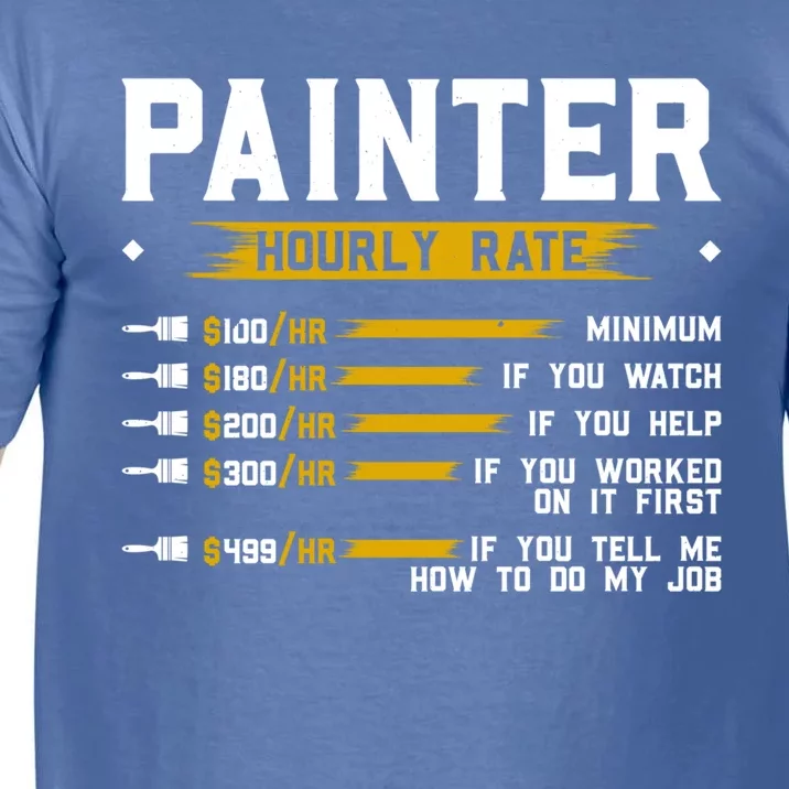 Painter Hourly Rate Funny Painting Professional Painter Cool Gift Comfort Colors T-Shirt