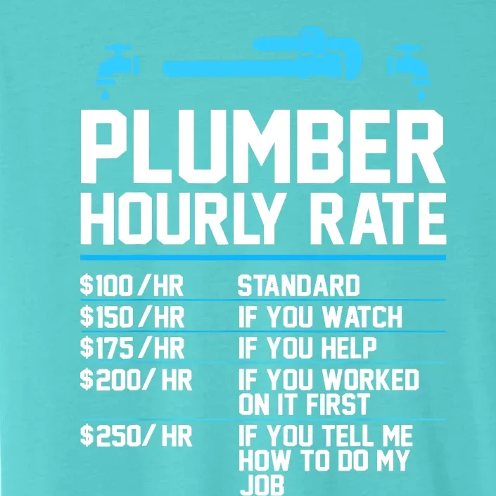 Plumber Hourly Rate - Funny Plumbing ChromaSoft Performance T-Shirt