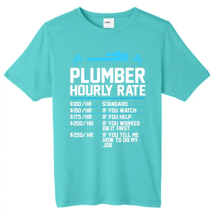 Plumber Hourly Rate - Funny Plumbing ChromaSoft Performance T-Shirt