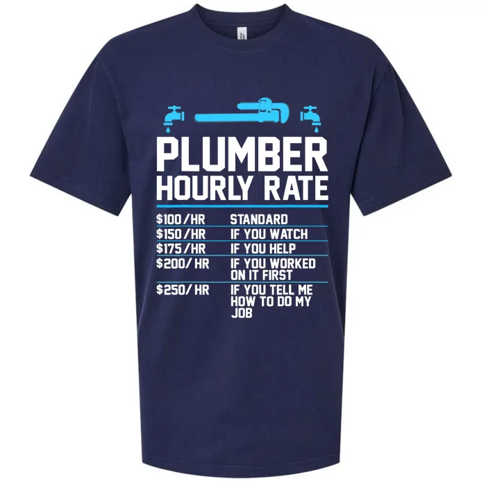 Plumber Hourly Rate - Funny Plumbing Sueded Cloud Jersey T-Shirt