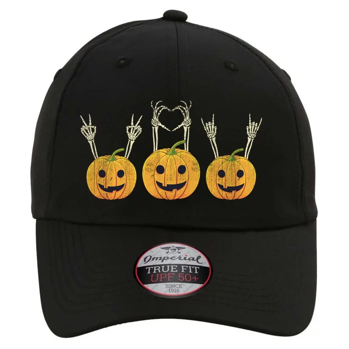 Peace Heart Rock Pumpkin Skeleton Hands Funny Cool Gift The Original Performance Cap