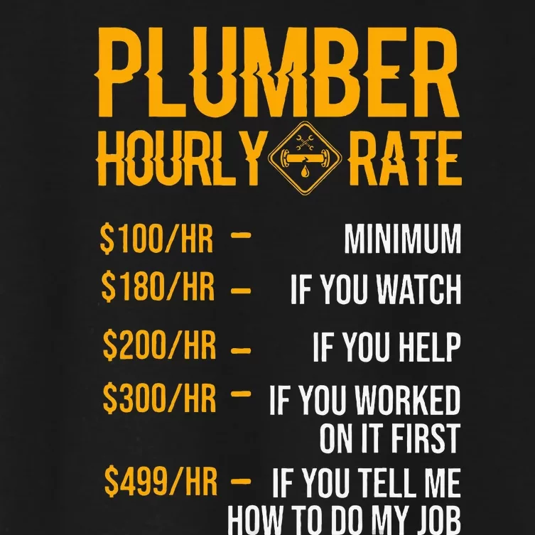 Plumber Hourly Rate Plumber Women's Crop Top Tee