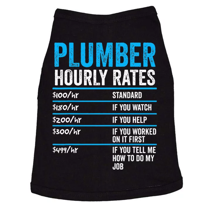 Plumber Hourly Rate Funny Description Of Services With Price Doggie Tank