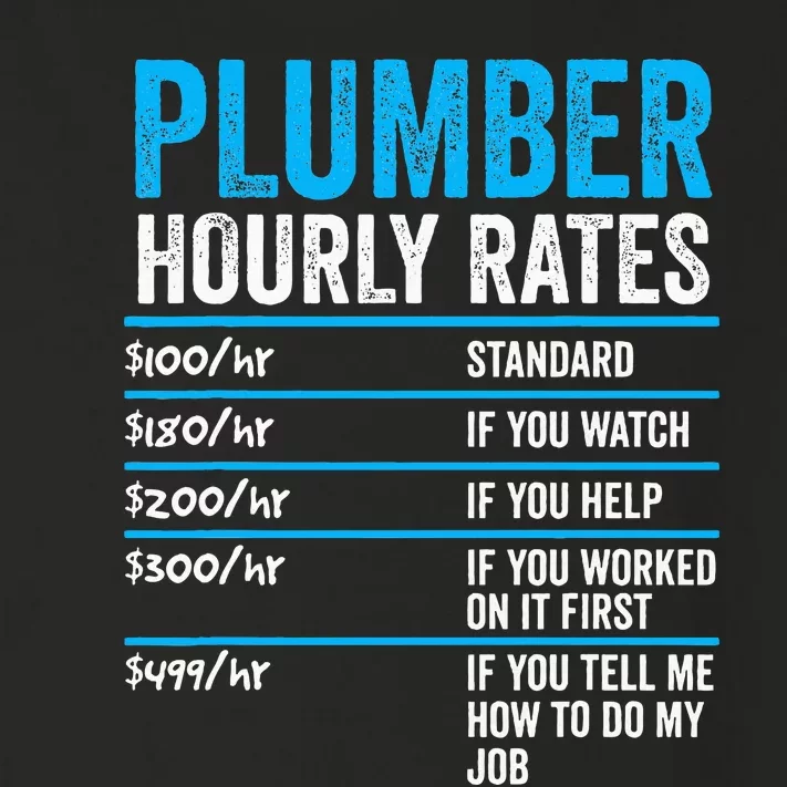 Plumber Hourly Rate Funny Description Of Services With Price Toddler Long Sleeve Shirt