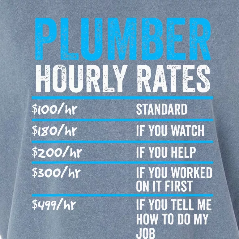 Plumber Hourly Rate Funny Description Of Services With Price Garment-Dyed Women's Muscle Tee