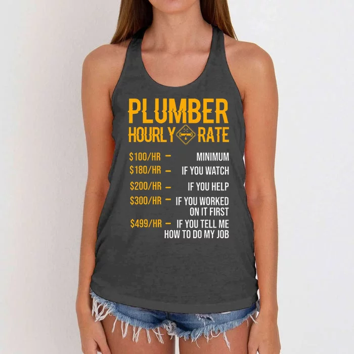 Plumber Hourly Rate Plumber Women's Knotted Racerback Tank