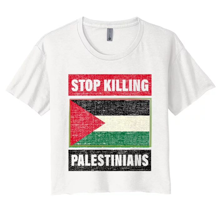 Palestinian Human Rights Aid To Gaza Strip Women's Crop Top Tee