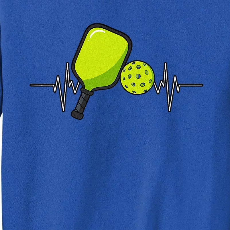 Pickleball Heartbeat Racket Sports Lovers Paddleball Players Tall Sweatshirt