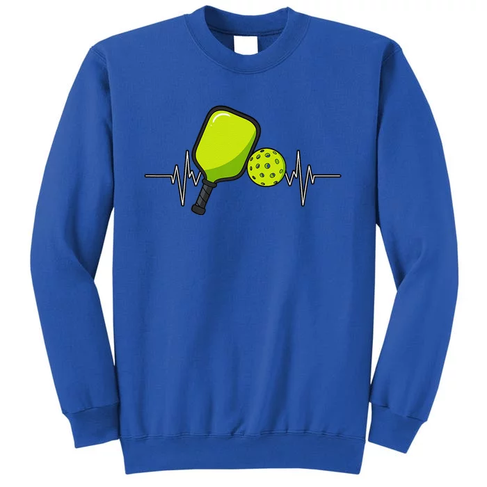 Pickleball Heartbeat Racket Sports Lovers Paddleball Players Tall Sweatshirt