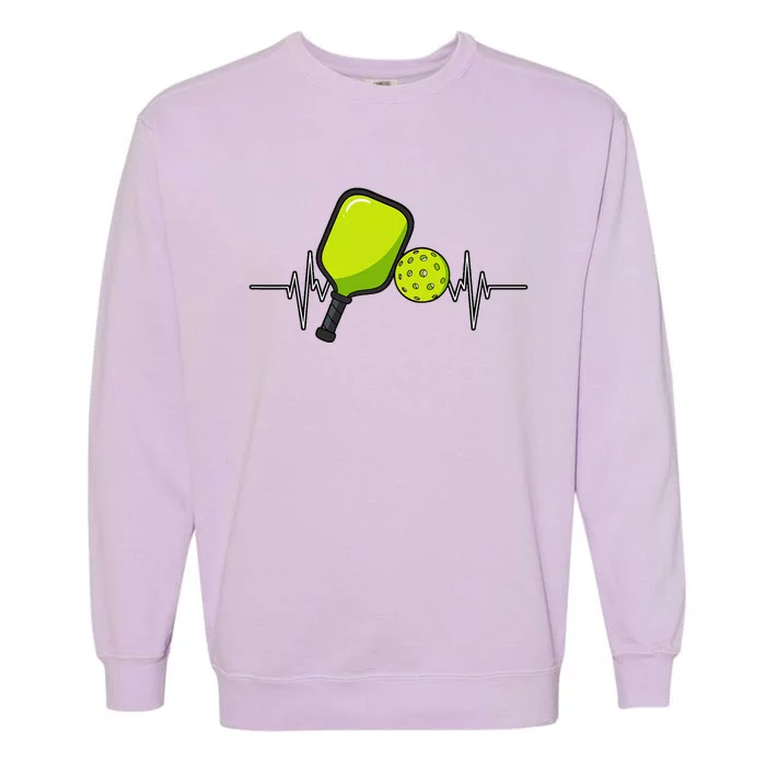 Pickleball Heartbeat Racket Sports Lovers Paddleball Players Garment-Dyed Sweatshirt